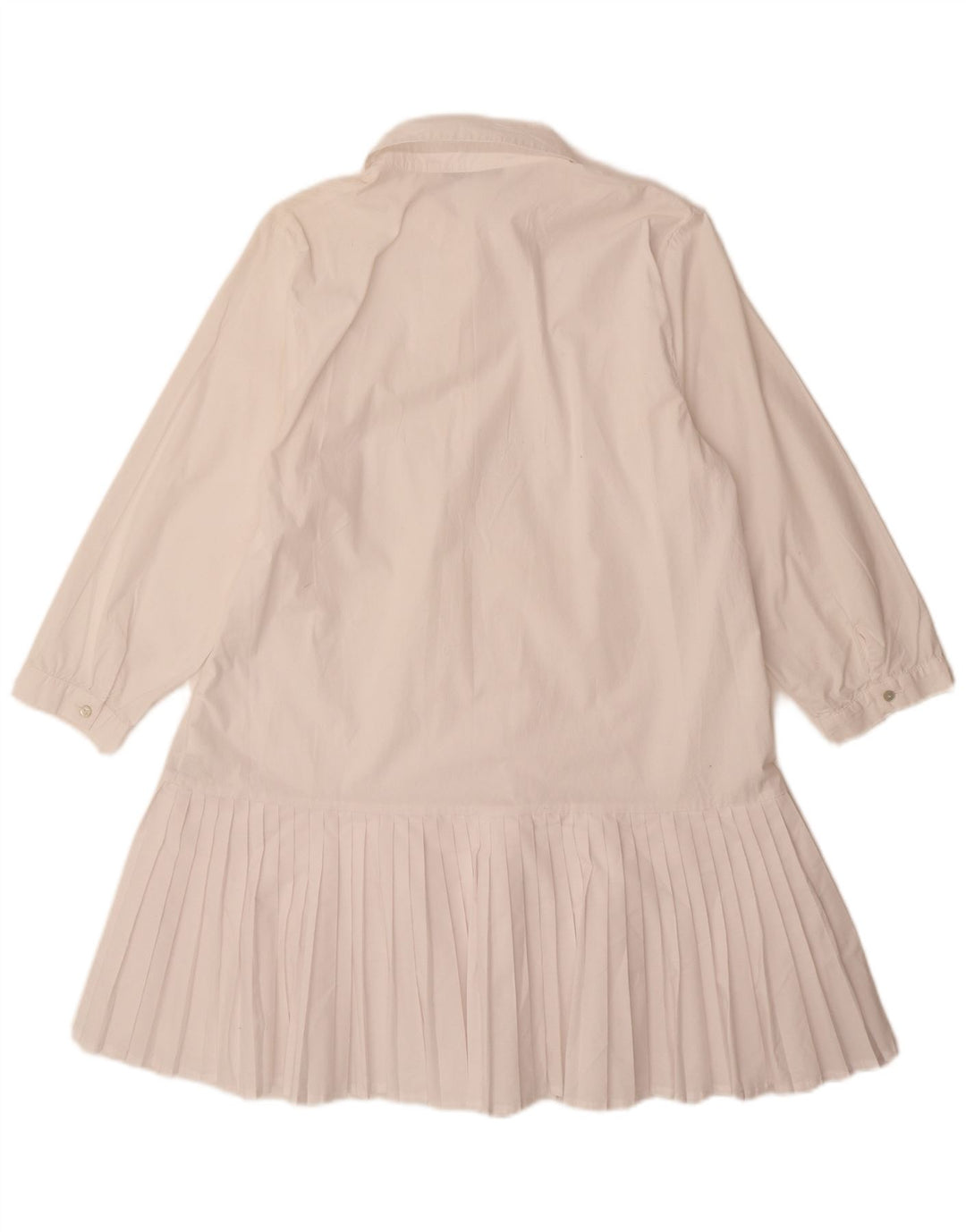Zara Womens 3/4 Sleeve A-Line Dress UK 14 Large White Polyester