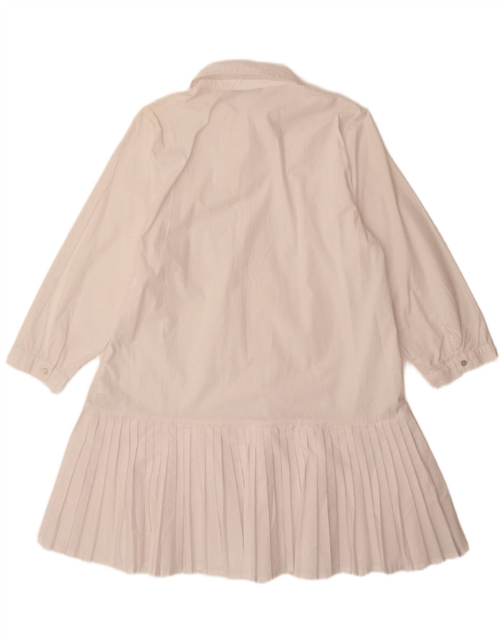 Zara Womens 3/4 Sleeve A-Line Dress UK 14 Large White Polyester