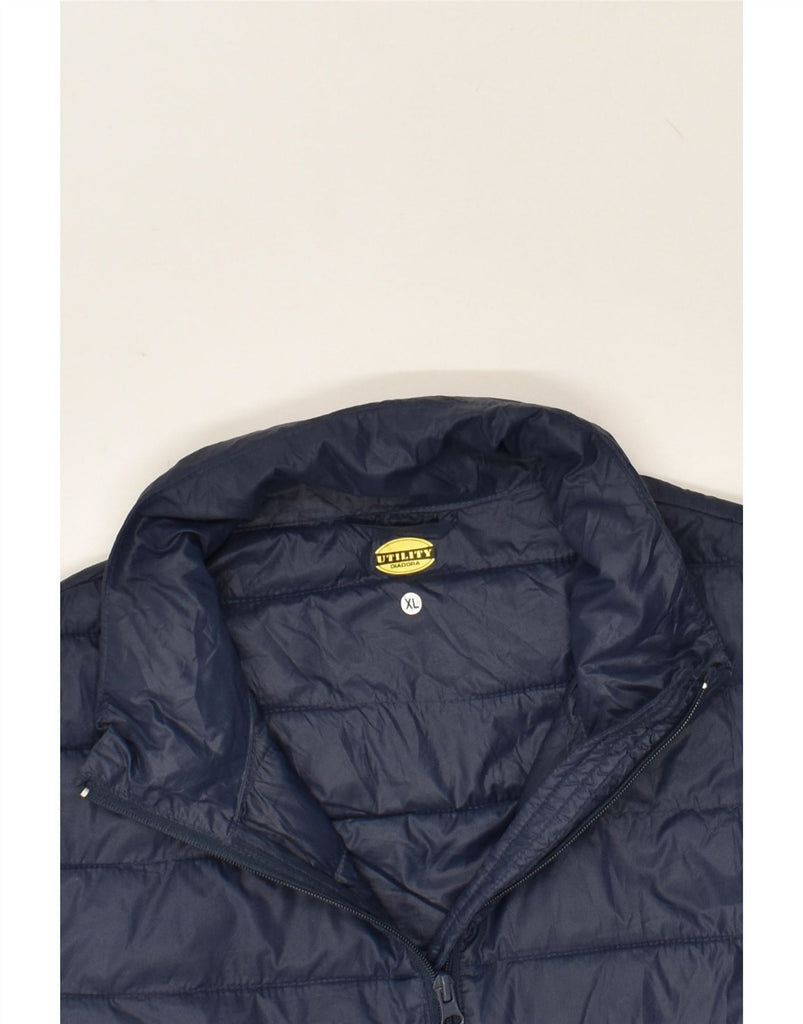 DIADORA Mens Padded Jacket UK 42 XL Navy Blue Polyamide Vintage Diadora and Second-Hand Diadora from Messina Hembry 