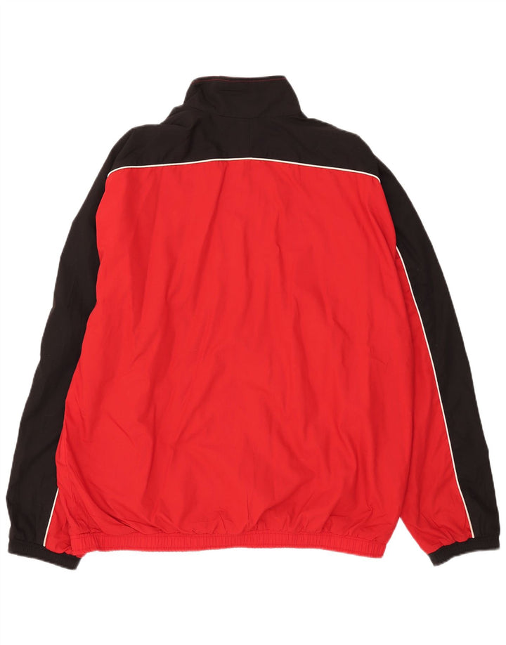 PUMA Mens Tracksuit Top Jacket Large Red Colourblock Polyester