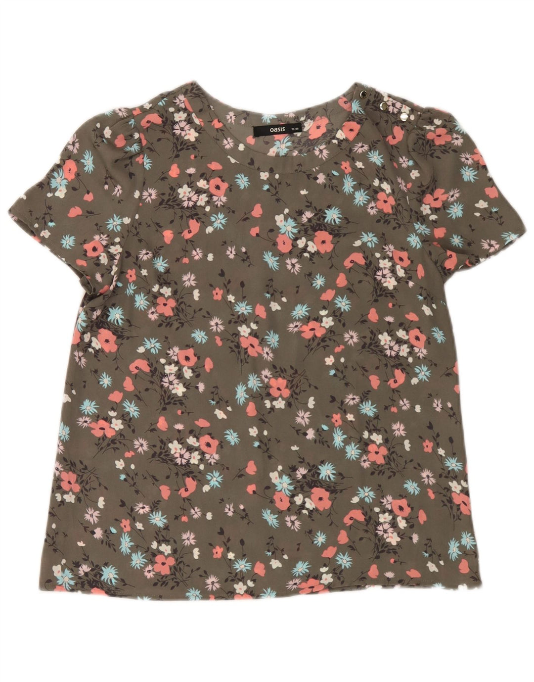 Oasis Womens Blouse Top UK 10 Small  Green Floral