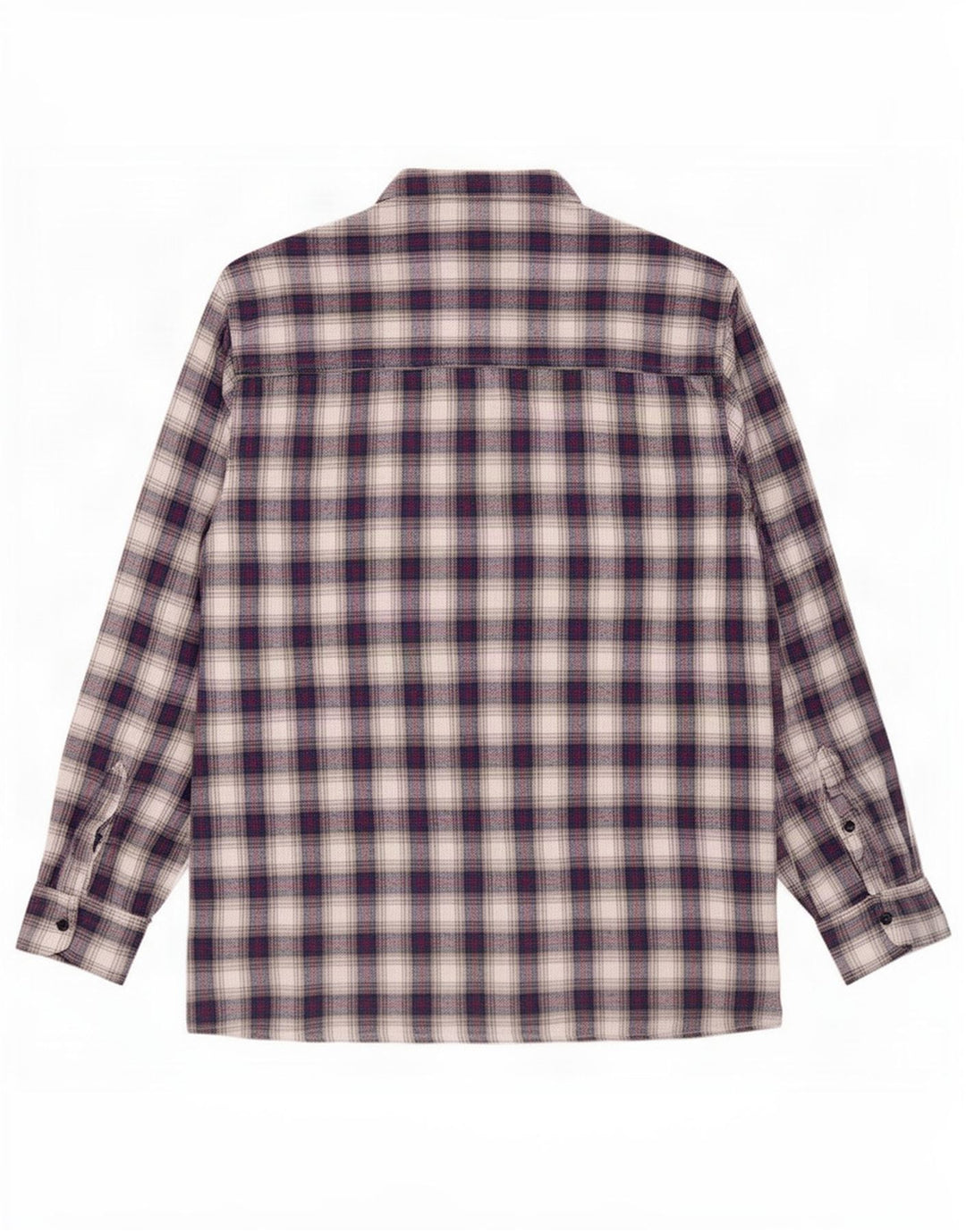Rosengarten Mens Flannel Shirt Medium Blue Check Cotton