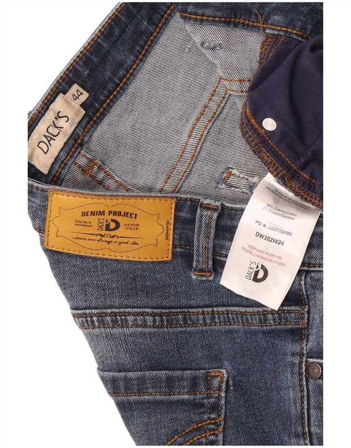 Dack's Womens Slim Jeans IT 44 Medium W28 L31 Blue Cotton