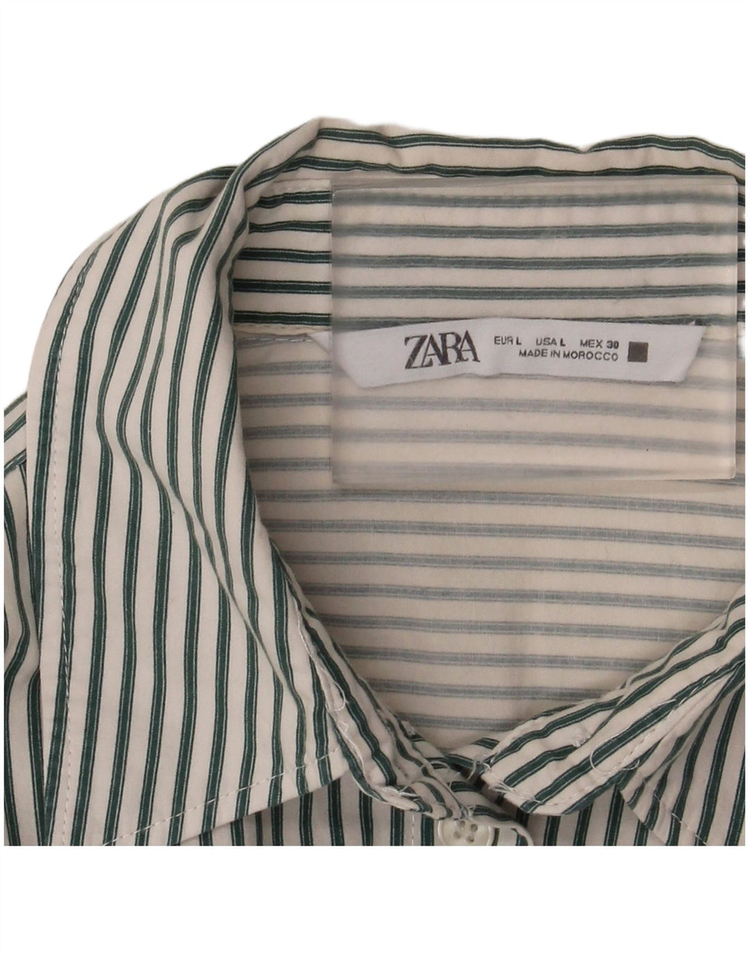Zara Womens Oversized Shirt UK 16 Large White Striped