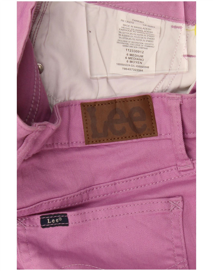 Lee Womens Capri Jeans US 6 Medium W30 L22 Purple Cotton