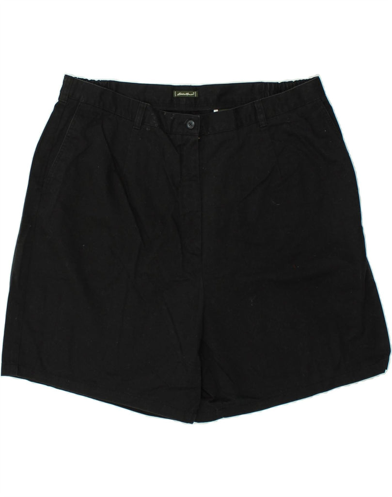 EDDIE BAUER Womens Chino Shorts UK 22 3XL W44 Black Cotton | Vintage Eddie Bauer | Thrift | Second-Hand Eddie Bauer | Used Clothing | Messina Hembry 