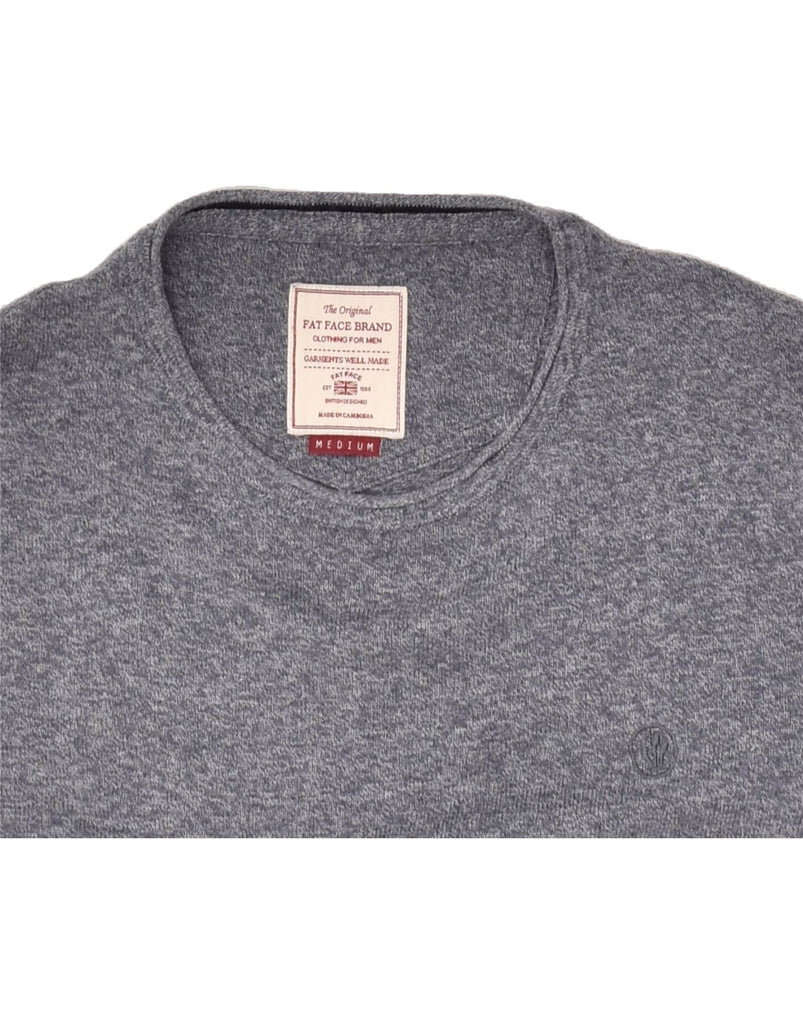 FAT FACE Mens Crew Neck Jumper Sweater Medium Grey Cotton | Vintage Fat Face | Thrift | Second-Hand Fat Face | Used Clothing | Messina Hembry 