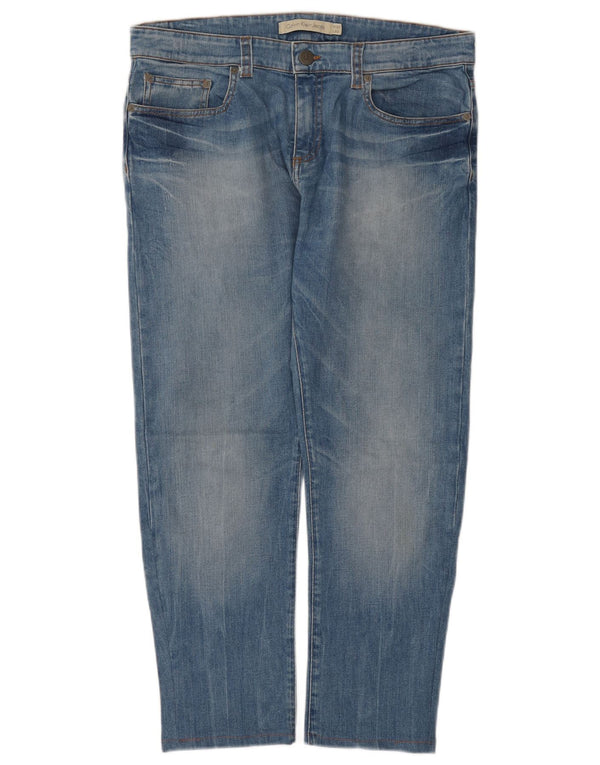 CALVIN KLEIN Mens Slim Jeans W32 L26 Blue Cotton