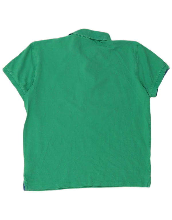 Gant Boys Polo Shirt 15-16 Years Large Green Cotton