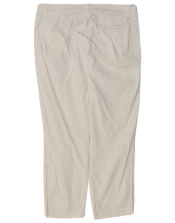 NORTH SAILS Womens Straight Cropped Trousers EU 42 Large W32 L24 White