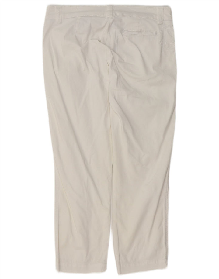 NORTH SAILS Womens Straight Cropped Trousers EU 42 Large W32 L24 White
