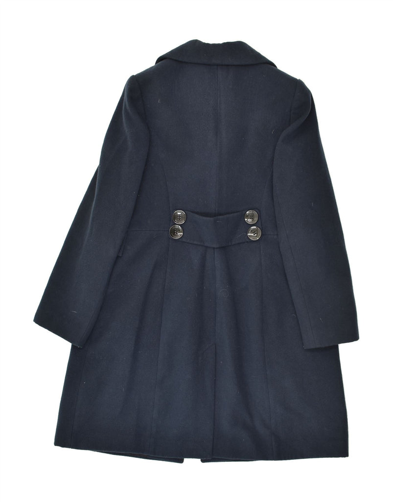 GATTINONI Womens Overcoat UK 14 Large Navy Blue | Vintage Gattinoni | Thrift | Second-Hand Gattinoni | Used Clothing | Messina Hembry 