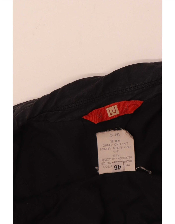 Liu Jo Womens 1 Button Blazer Jacket IT 46 Large Navy Blue Cotton