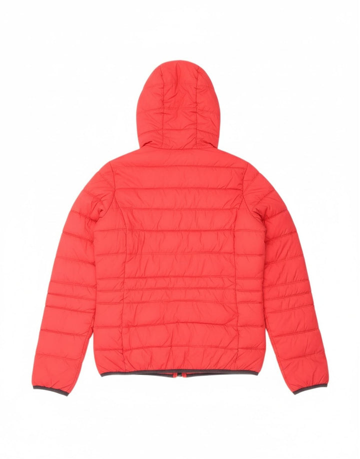 Brugi Womens Hooded Padded Jacket UK 14 Medium  Red Polyamide