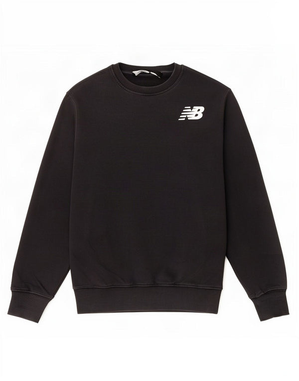 New Balance Mens Sweatshirt Jumper Medium Black Cotton