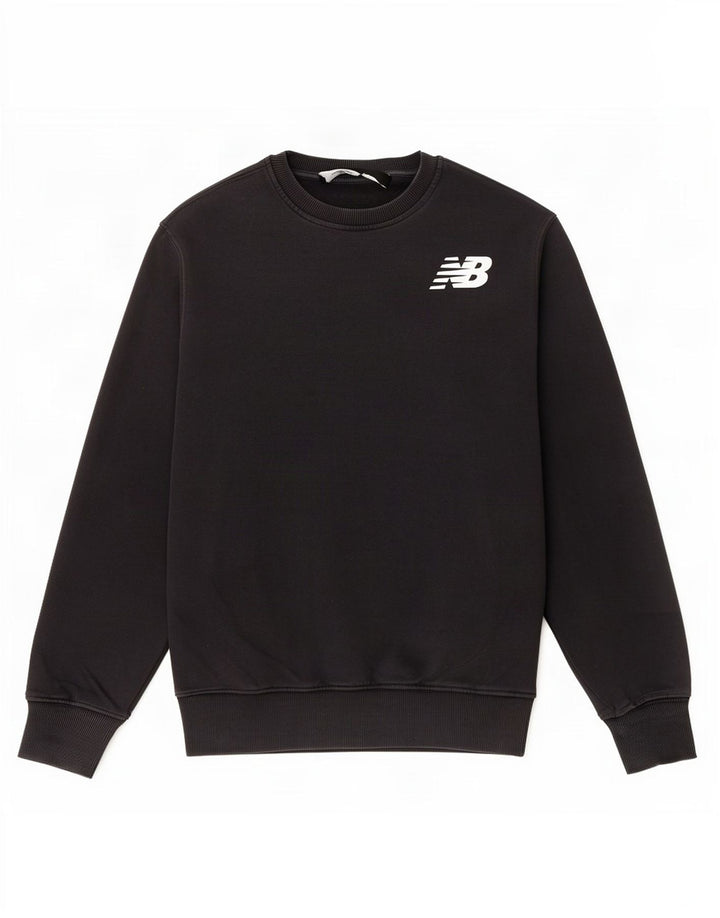 New Balance Mens Sweatshirt Jumper Medium Black Cotton