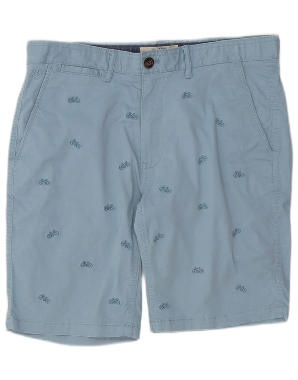 Fat Face Mens Chino Shorts W34 Large Blue Spotted Cotton