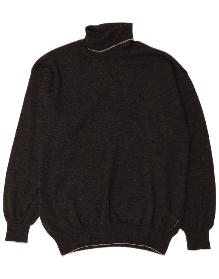 Sergio Tacchini Mens Roll Neck Jumper Sweater Large Grey