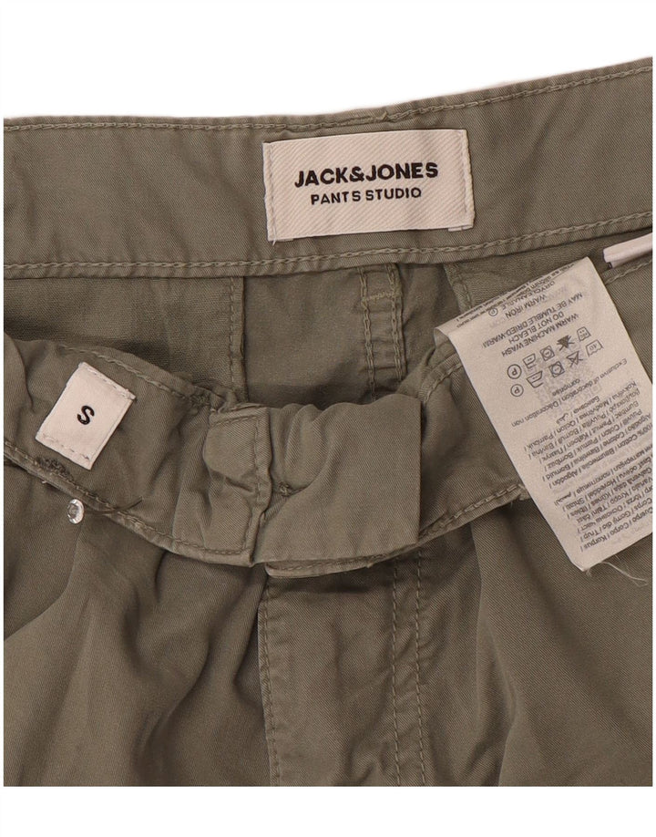 Jack & Jones Mens Cargo Shorts Small W29  Khaki Cotton