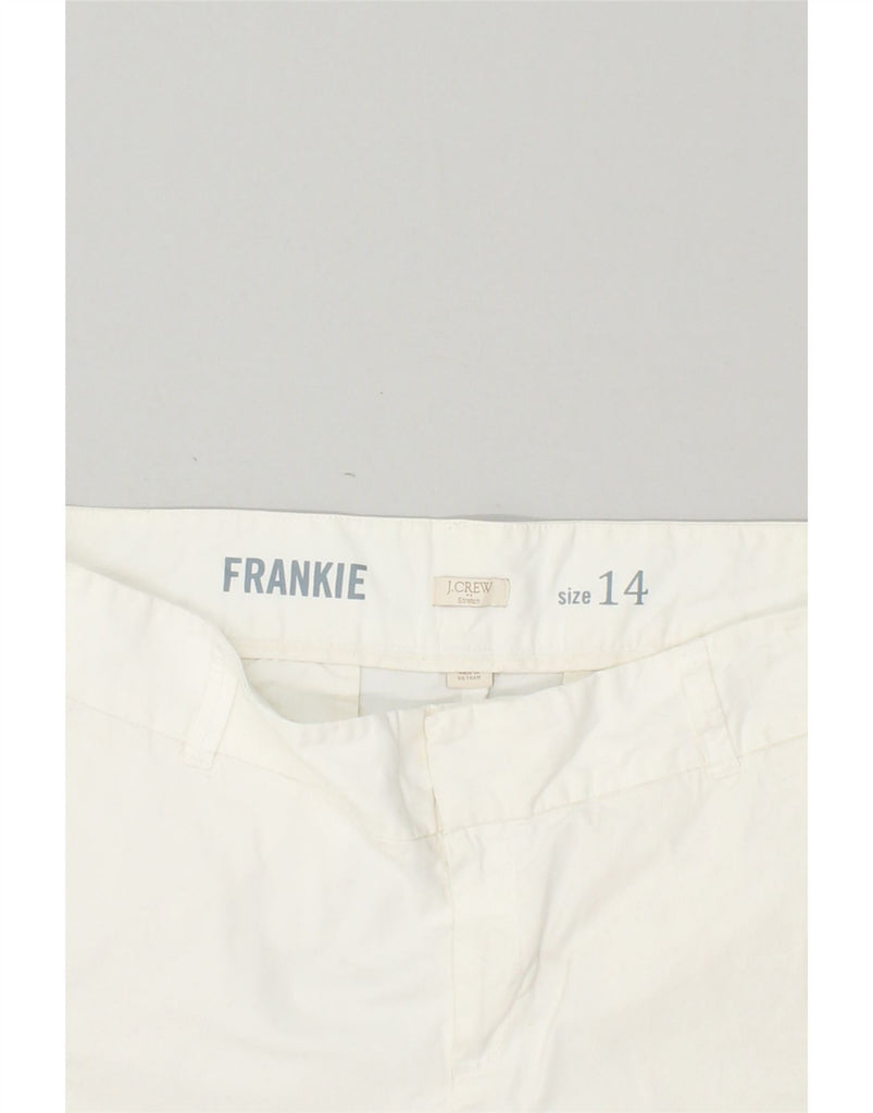 J. CREW Womens Frankie Chino Shorts US 14 XL W34 White Cotton | Vintage J. Crew | Thrift | Second-Hand J. Crew | Used Clothing | Messina Hembry 