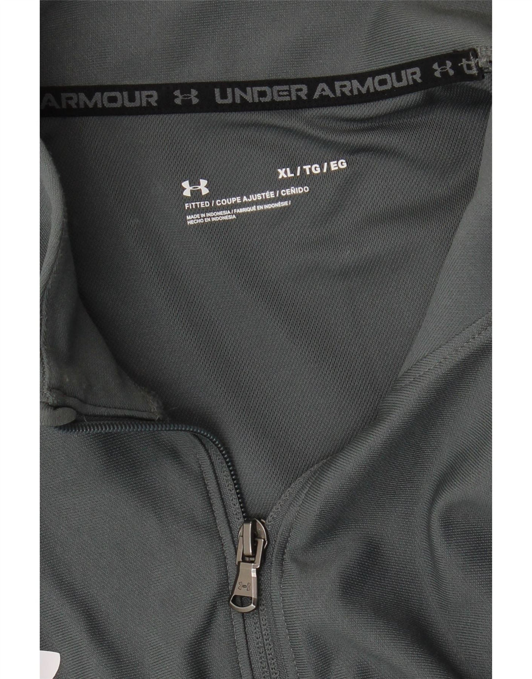 Under Armour Mens Fitted Tracksuit Top Jacket XL Grey