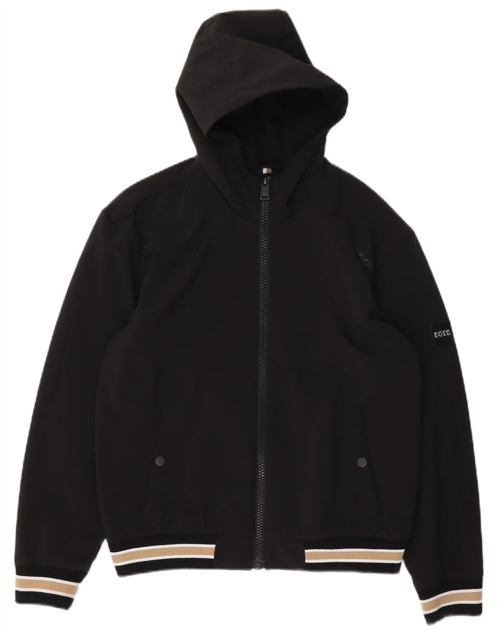 Hugo Boss Boys Hooded Bomber Jacket 13-14 Years Small Black Striped