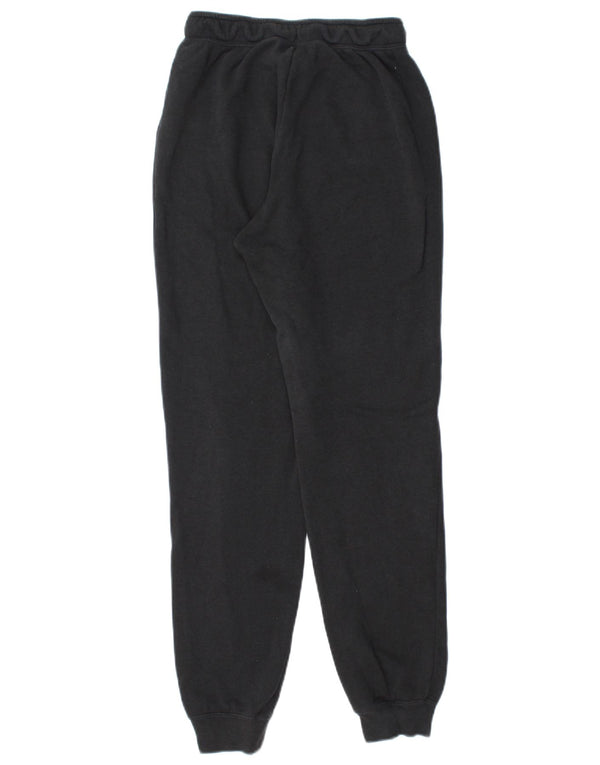 NIKE Womens Graphic Tracksuit Trousers Joggers UK 4 XS Black Cotton