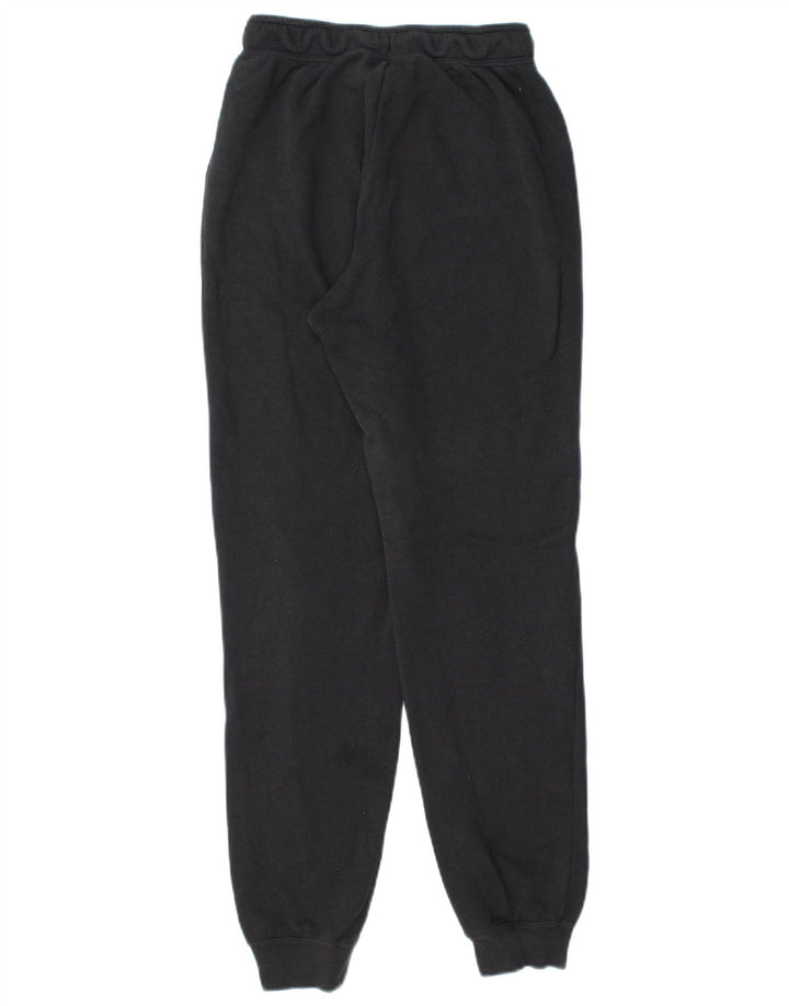 NIKE Womens Graphic Tracksuit Trousers Joggers UK 4 XS Black Cotton
