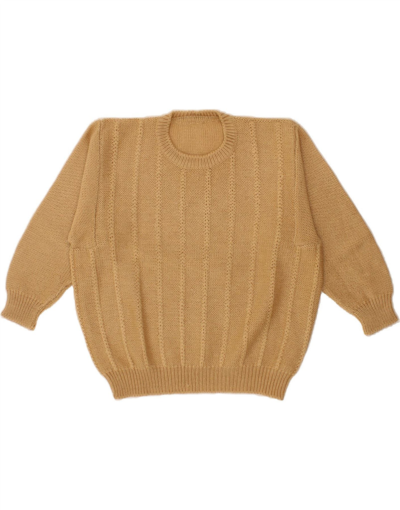 VINTAGE Womens Crew Neck Jumper Sweater UK 16 Large Beige | Vintage Vintage | Thrift | Second-Hand Vintage | Used Clothing | Messina Hembry 