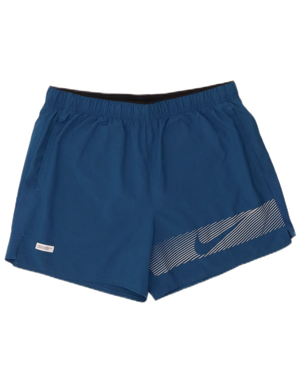 Nike Mens Dri Fit Graphic Sport Shorts Large  Blue Polyester