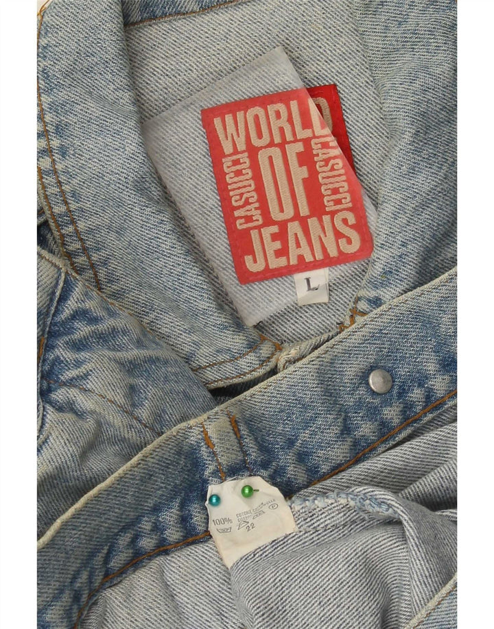 Casucci Mens Denim Jacket UK 40 Large Blue Cotton