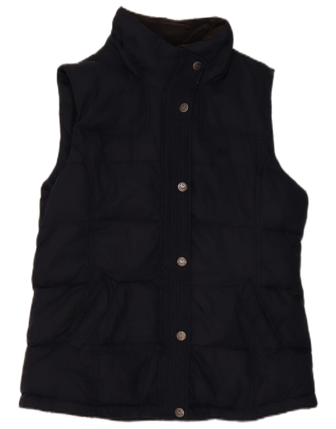 Crew Clothing Womens Padded Gilet UK 12 Medium Navy Blue Polyester