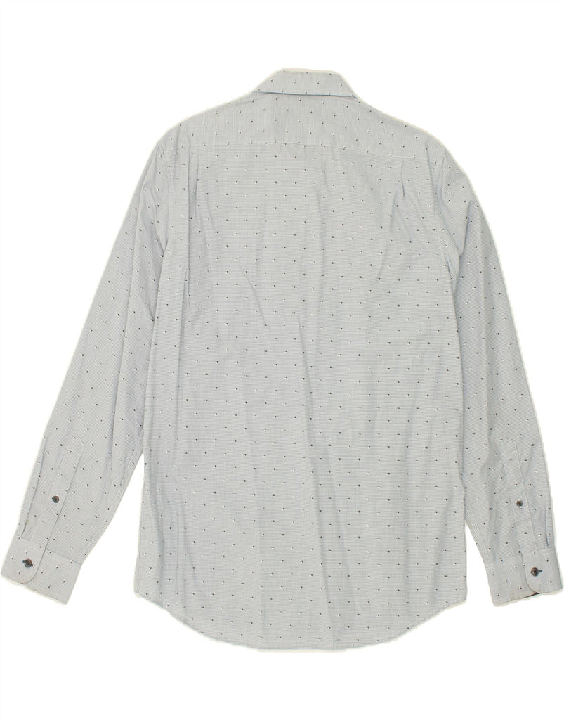 MICHAEL KORS Mens Classic Fit Shirt Medium Blue Spotted Cotton Vintage Michael Kors and Second-Hand Michael Kors from Messina Hembry 