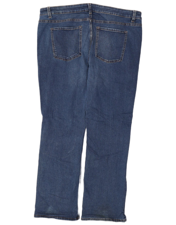 Marks & Spencer Womens Regular Bootcut Jeans UK 20 2XL W42 L31 Blue Cotton