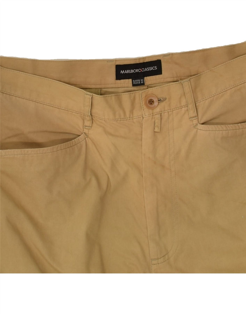 MARLBORO CLASSICS Mens Straight Casual Trousers W36 L28 Beige | Vintage Marlboro Classics | Thrift | Second-Hand Marlboro Classics | Used Clothing | Messina Hembry 