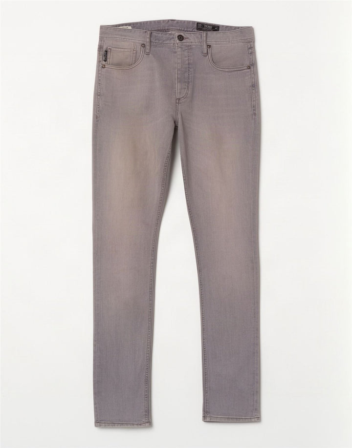 Jack & Jones Mens Tim Slim Jeans W30 L34 Grey Cotton