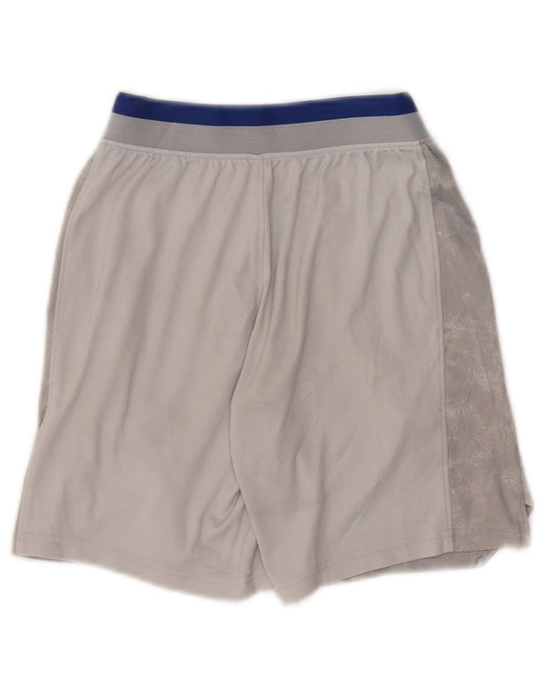 Under Armour Boys Heat Gear Sport Shorts 7-8 Years Small Grey Colourblock