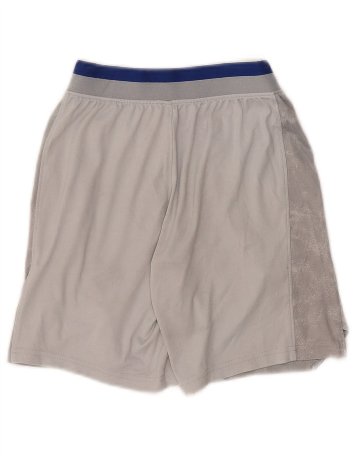 Under Armour Boys Heat Gear Sport Shorts 7-8 Years Small Grey Colourblock