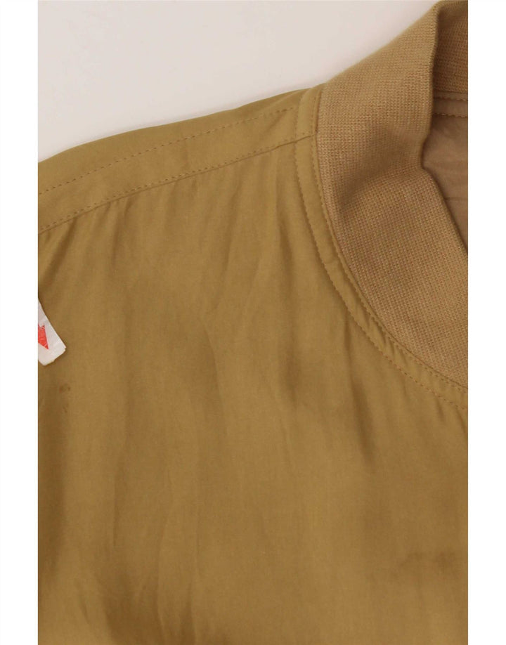 Paul & Shark Mens Bomber Jacket UK 42 XL Yellow Silk