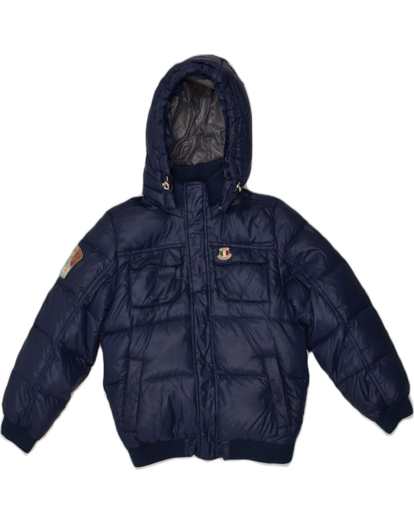 DOLOMITE Boys Hooded Padded Jacket 11-12 Years Navy Blue Polyester | Vintage Dolomite | Thrift | Second-Hand Dolomite | Used Clothing | Messina Hembry 