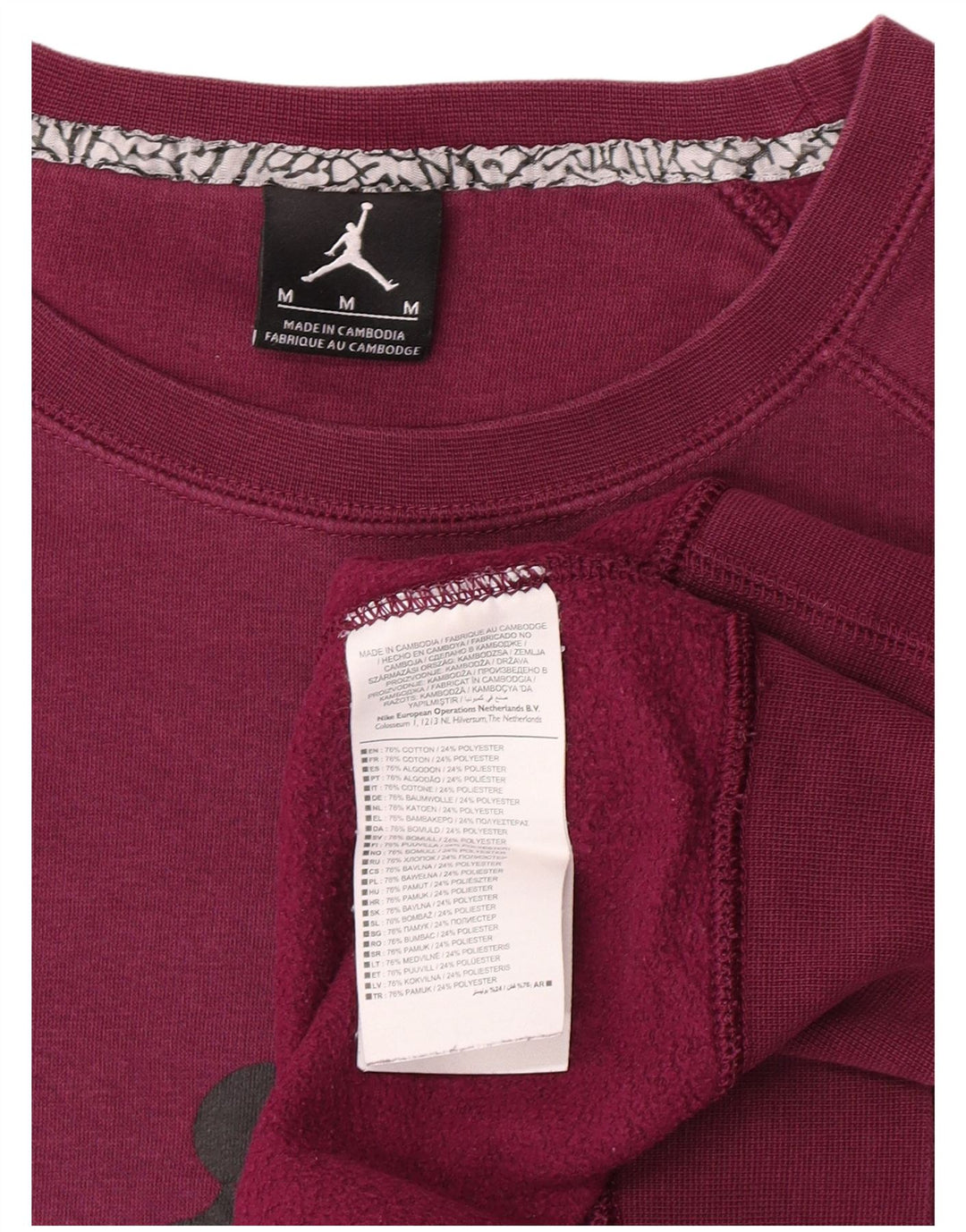 Jordan Mens Graphic Sweatshirt Jumper Medium Purple Cotton