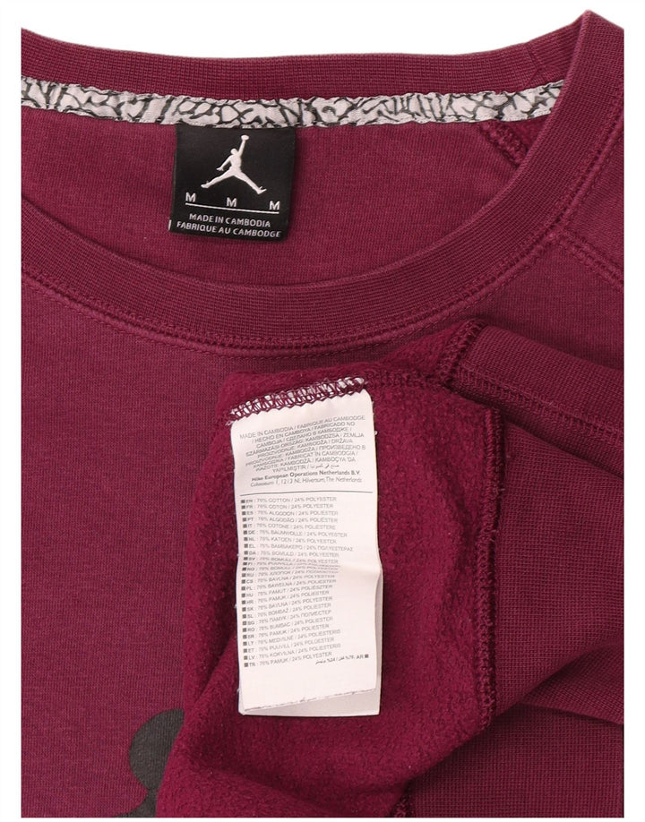 Jordan Mens Graphic Sweatshirt Jumper Medium Purple Cotton