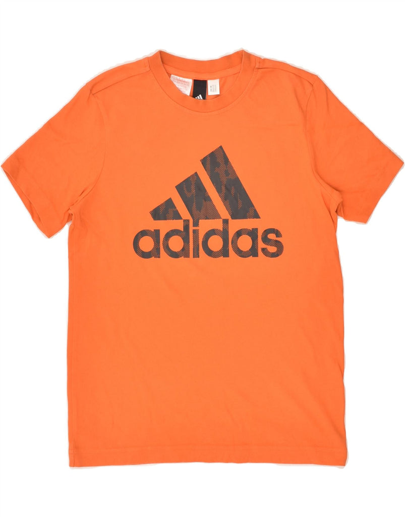 ADIDAS Boys Graphic T-Shirt Top 13-14 Years Orange | Vintage Adidas | Thrift | Second-Hand Adidas | Used Clothing | Messina Hembry 