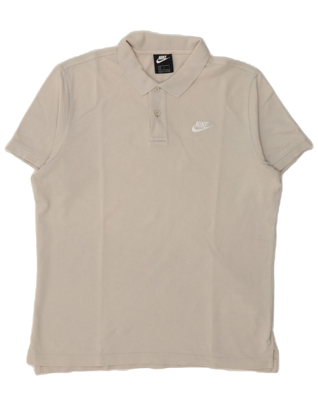 NIKE Mens Polo Shirt Large Grey Cotton Vintage Nike and Second-Hand Nike from Messina Hembry 