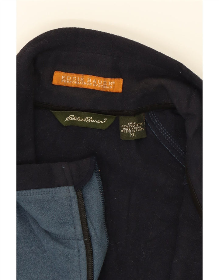 EDDIE BAUER Mens Fleece Jacket UK 42 XL Blue Polyester Vintage Eddie Bauer and Second-Hand Eddie Bauer from Messina Hembry 