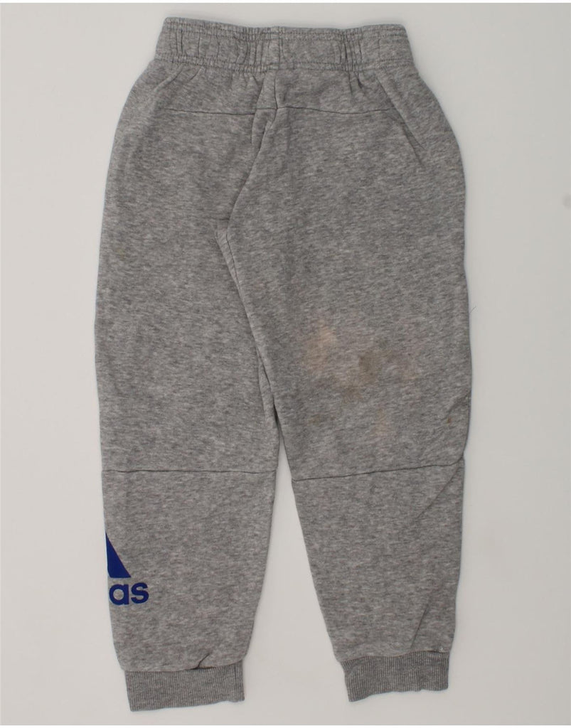 ADIDAS Boys Graphic Tracksuit Trousers Joggers 5-6 Years Grey Cotton | Vintage Adidas | Thrift | Second-Hand Adidas | Used Clothing | Messina Hembry 