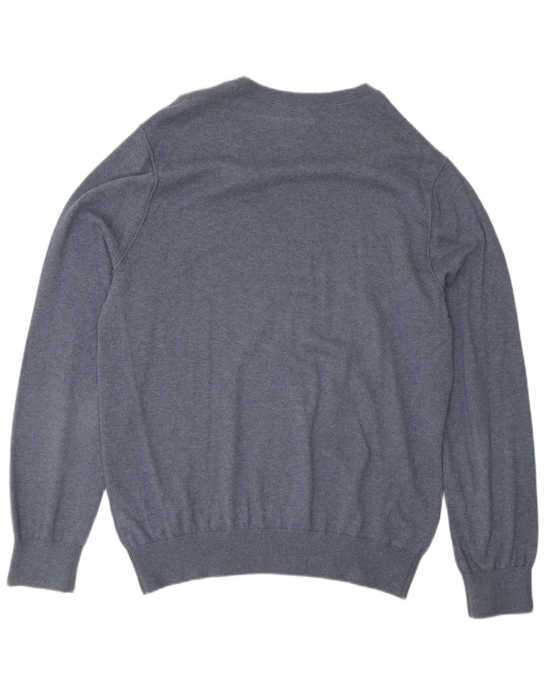 Banana Republic Mens V-Neck Jumper Sweater Medium Blue Cotton