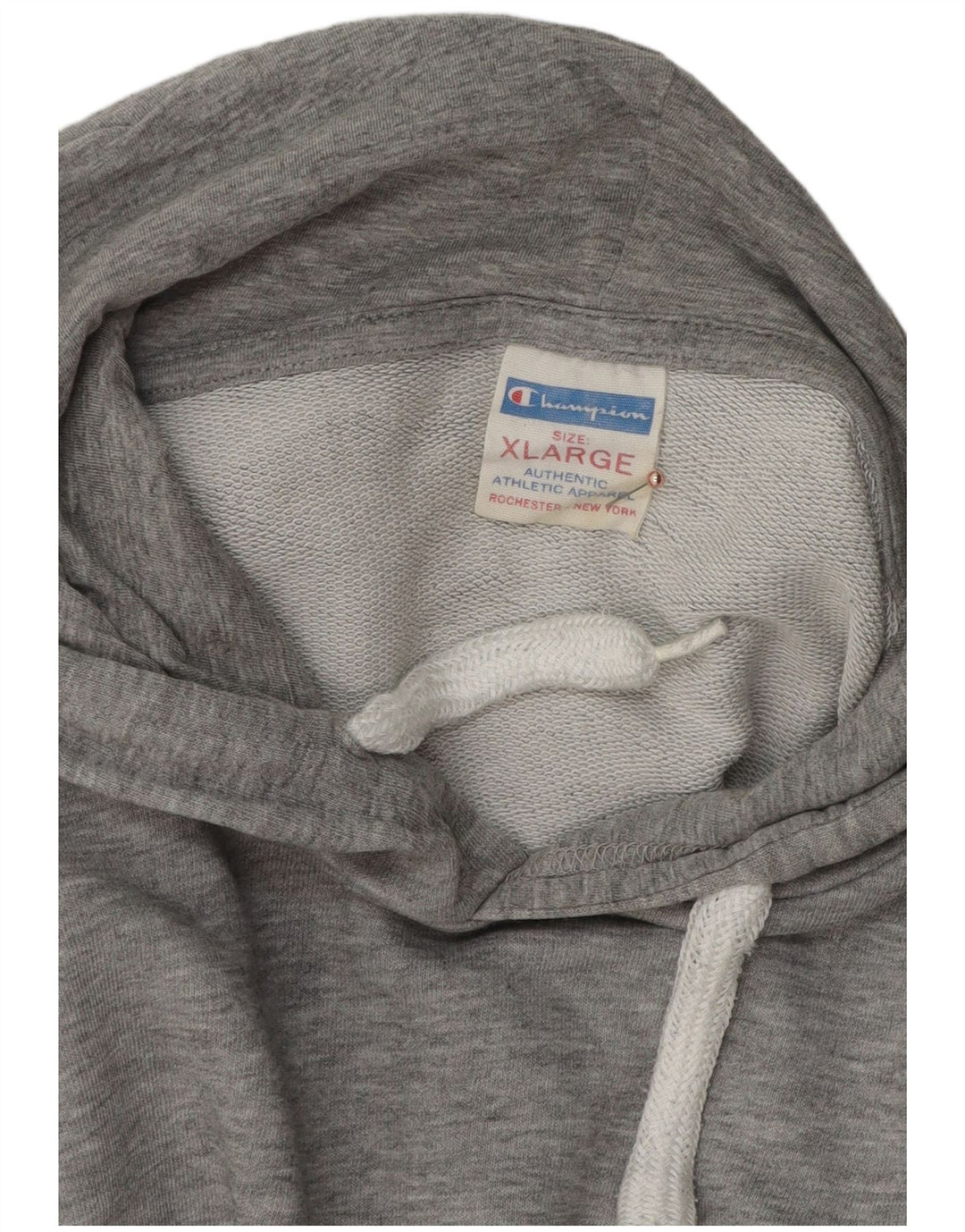 Champion Mens Graphic Hoodie Jumper XL Grey Flecked