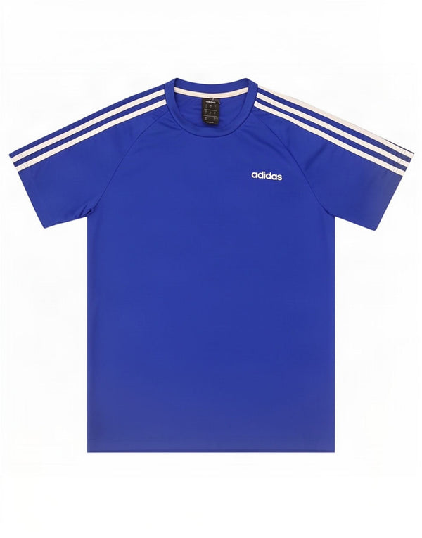 Adidas Mens Climalite T-Shirt Top Medium Blue Polyester