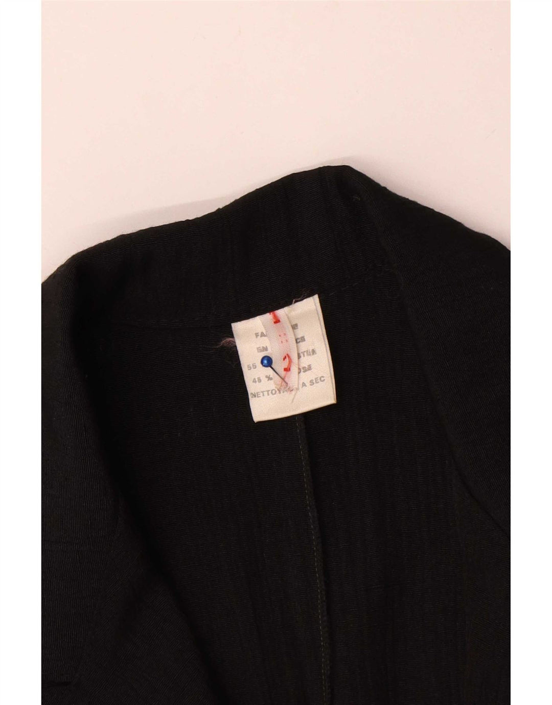 Vintage Womens Crop Double Breasted Blazer Jacket UK 16 Large Black